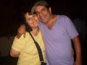 Martha Ligia con el actor Alvaro Rodríguez. Foto: Colectivo Cine al Parque